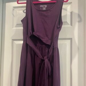 Latched Mama Deep Purple Sleeveless Sun-kissed Nursing Dress
